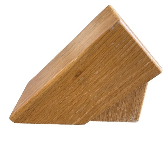 CUTCO Knife Block, 5 Slot, Oak, Made In USA - Picture 3 of 5